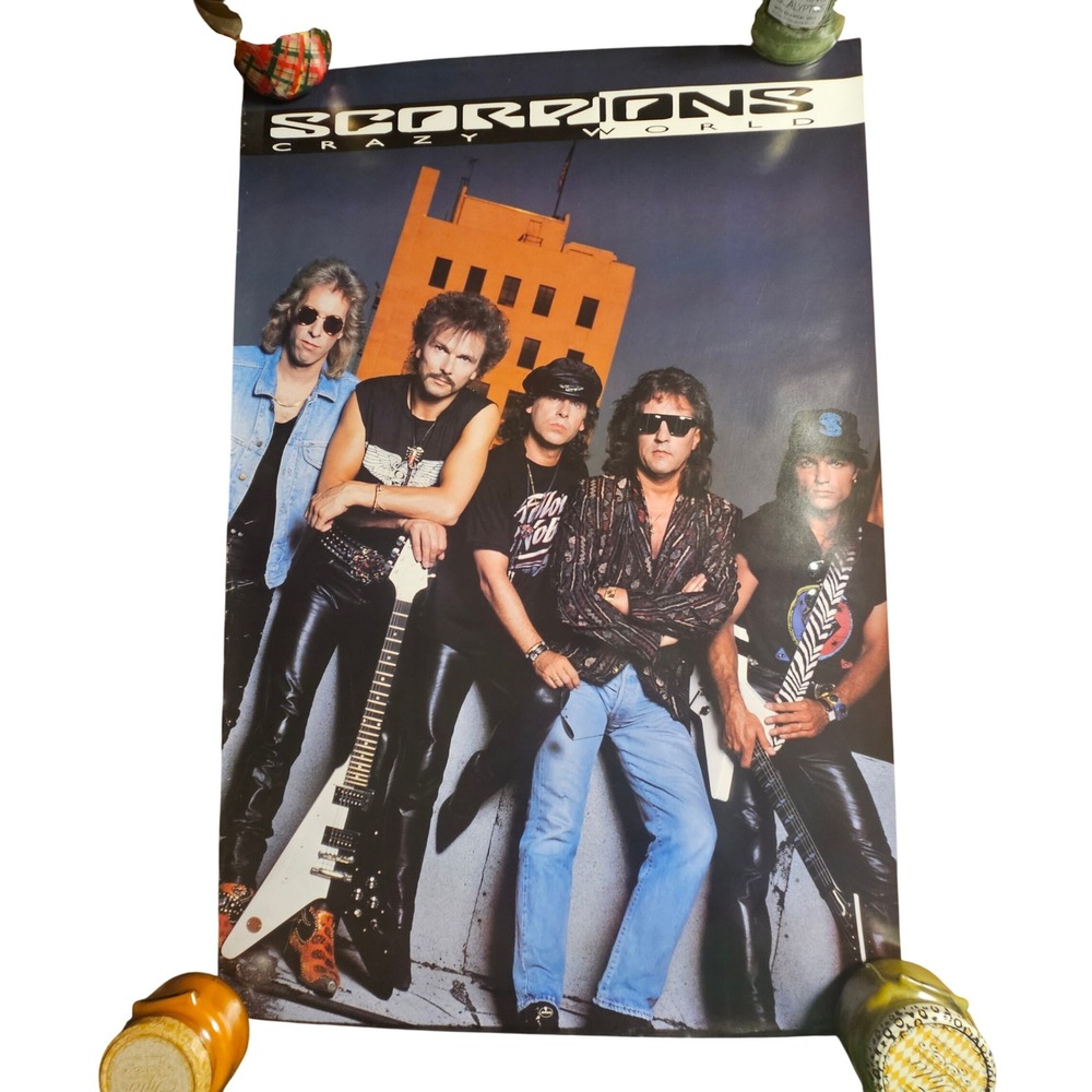 Scorpions Crazy World Vintage 1990‎ Promo Album Poster 24x36 PolyGram Records